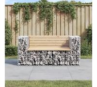 ZEYUAN Garden Bench Gabion Design 143x71x65.5 cm Solid Wood Pine,Garden Bench Wooden Seater Outdoor Furniture Seating Wood Slats Park Patio Seat