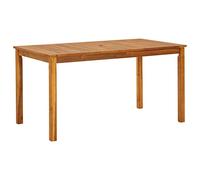 ZEYUAN Garden Table 140x80x74 cm Solid Acacia Wood,Outdoor Coffee Table,Garden Furniture Table, Perfect for the Balcony, Picnic, Backyard, and Patio, Easy Assembly