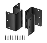 Zeyuansen 3.5 Inches Black Offset Door Hinge, Expandable Door Hinges Offset Hinges Pivot Door Hardware Swing Hige, Door Hinges, Handicap Brass, 2 Black Swing Hinge in Satin Chrome