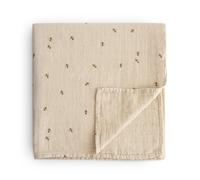 ZEYUMEE mushie Muslin Baby Swaddle Blanket | 100% Organic Cotton (Bees)