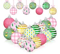 Zeyune 16 Pcs Spring Ornaments for Small Tree Spring Tree Hanging Decorations Summer Theme Cute Balls for Holiday Party Favors
