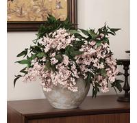 Zeyune 3 Pcs Artificial Pink Berry Stem 35 Inch Spring Faux Flowers Picks Branches Fake Realistic Sedum Stem Spray for Wedding Holiday Seasonal Farmhouse Mantel Harvest DIY Home Decorations