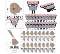 Zeyune Employee Appreciation Gifts Bulk Inspirational You Rock Employee of the Month Lapel Pins with Thank You Cards Bags Recognition Gifts for Coworker Staff Teacher Team, multicolor, 2.76 x 4.72