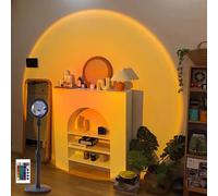 ZEYXINH Sunset Projection Lamp, 16 Colors Rainbow Night Light, Adjustable LED Sun Light with Remote, 360° Rotation Sunlight with USB Port for Photo Selfie Party Bedroom Home Decor Christmas Gifts