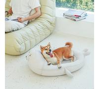 ZEZE Large Seal Shaped Pet Bed, ABEBE Toy Design, Comfort Pet Sleeping Bed for Cats Dogs