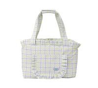ZEZE Outdoor Plaid Shoulder Pet Bag | Color: Green