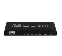 ZEZEFUFU 1 in 4 out HDMI Splitter 1x4 HDMI Signal Amplifier Multiple Display Audio Video Distributor Box Splitter for HDTV DVD