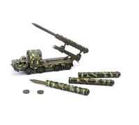ZEZEFUFU 4D Unassembled Model Plastic Fighter Military Model 1/72 Scale Camouflage Russian S-300 Missile Launcher Vehicle Diecast Tank Model