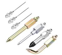 ZEZEFUFU 7PCS Grease Tool Accessory Kit, Include 3 Grease Nozzles, 1 Needle Dispenser, Rubber Joint Fitting, Straight Nozzle & Elbow Adapter Coupler
