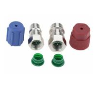 ZEZEFUFU R12 to R134A Adapter, High/Low AC Fitting Port Retrofit Conversion Adapter