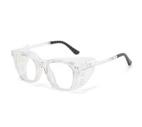 ZEZEZ Anti-Pollen Moisture Chamber Glasses for Men Women - Blue Light Blocking, Windproof & Hydrating Eyewear for Dry Eye Relief, Ultra-Soft Silicone, Transparent Lens(Clear)