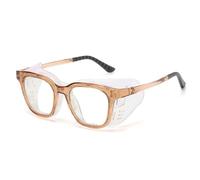 ZEZEZ Anti-Pollen Moisture Chamber Glasses for Men Women - Blue Light Blocking, Windproof & Hydrating Eyewear for Dry Eye Relief, Ultra-Soft Silicone, Transparent Lens(Gold)