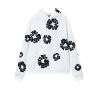 ZEZEZ Fashion Brand D T Foam Printed Tracksuit Set for Men and Women, Hooded Jacket and Trousers, Hoodie, Fleece Hoodie Set (White And Black Hoodie, M)