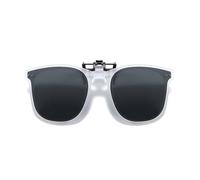 ZEZEZ Kids Clip-On Polarized Sunglasses S28, UV400 Foldable Flip-Up TAC Lens, Sun Protection for Children 3-12, Portable Case Included(Transparent)