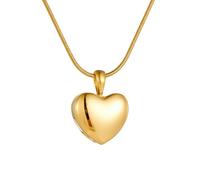 ZEZILE Always in My Heart Stainless Steel Heart Urn Pendant for Human Ashes - Cremation Jewelry Memorial Keepsake