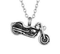 ZEZILE Ash Necklace for Human Ashes Necklace Stainless Steel Motorcycle Jewelry Ashes Keepsake Necklace for Ashes of Loved Ones