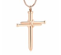 ZEZILE Cremation Jewelry Cross Urn Necklace for Ashes for Men Memorial Locket Pendant Jewelry for Loved One