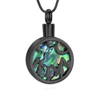 ZEZILE Cremation Jewelry for Ashes Pendant -Tree Urn Necklace Stars Moon Keepsake Urn Memorial Ash Jewelry for Women Men