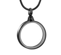 ZEZILE Cremation Jewelry Glass Urn Necklaces for Ashes for Women Men Circle of Life Eternity Ash Keepsake Necklace for Ashes of Loved O