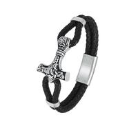 ZEZILE Cremation Jewelry Hammer Urn Bracelet for Ashes Stainless Steel Memorial Bracelet Braided Keepsake Bangle for Men
