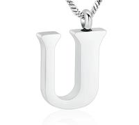 ZEZILE Cremation Jewelry Letter A~Z Urn Necklace for Ashes Holder Keepsake Memorial Jewelry for Loved One