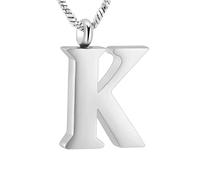 ZEZILE Cremation Jewelry Letter A~Z Urn Necklace for Ashes Holder Keepsake Memorial Jewelry for Loved One