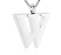 ZEZILE Cremation Jewelry Letter A~Z Urn Necklace for Ashes Holder Keepsake Memorial Jewelry for Loved One
