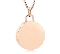 ZEZILE Cremation Jewelry Rotundity Urn Necklace for Ashes Stainless Steel Ashes Pendant Locket for Women Men Keepsake Memorial Jewelry