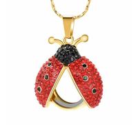 ZEZILE Cremation Jewelry Urn Necklace for Ashes Transparent Round Glass Locket Ash Holder Keepsake Crystal Memorial Pend