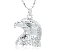 ZEZILE Eagle Urn Necklace for Ashes for Women Men Stainless Steel Cremation Memorial Jewelry Keepsake Loved Ones Ashes Holder
