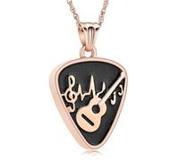 ZEZILE Guitar Urn Necklace for Ashes Stainless Steel Cremation Jewelry Keepsake Pendant Loved Ones Memorial Gift for Women Men