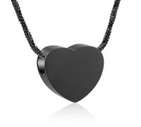 ZEZILE Heart Ash Keepsake Urns Necklace Pet Dog Cat Memorial Urn Necklace Hold Ashes Cremation Jewelry Pendants Women