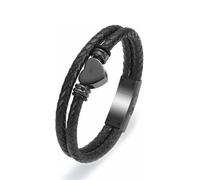 ZEZILE Heart Cremation Jewelry Braided Urn Bracelet for Ashes Stainless Steel Keepsake Memorial Ashes Bracelet for Men Women