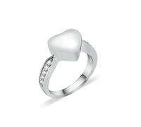 ZEZILE Love Heart Urn Ring for Pet Dog/Cat's Ashes Keepsake Memorial Jewelry Forever in My Heart Paw Print Cremation Finger Rings