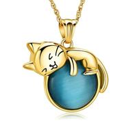 ZEZILE Pet Cremation Jewelry Cat Urn Necklace for Ashes Keepsake Memorial with Moonstone