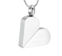 ZEZILE Rainbow Square/Heart Shape Pendant Urn Necklace Memorial Cremation Jewelry Locket Funeral Engravable