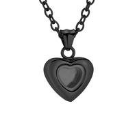 ZEZILE Small Heart Cremation Jewelry Urn Necklace for Ashes Glass Heart Urn Locket Pendant Necklace for Human/Pet Ashes