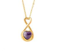 ZEZILE Stainless Steel Eternal Love Heart Pendant Cremation Urn Necklace With Heart Stone For Women Memorial Jewelry Gift