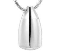 ZEZILE Tear-drop Memroial Jewelry Memory Leave Pendant Hold Ashes Water Drop Cremation Urn Necklace For Pet/Human Ashes