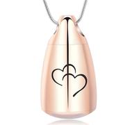 ZEZILE Tear-drop Memroial Jewelry Memory Leave Pendant Hold Ashes Water Drop Cremation Urn Necklace For Pet/Human Ashes