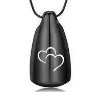 ZEZILE Tear-drop Memroial Jewelry Memory Leave Pendant Hold Ashes Water Drop Cremation Urn Necklace For Pet/Human Ashes