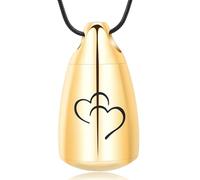 ZEZILE Tear-drop Memroial Jewelry Memory Leave Pendant Hold Ashes Water Drop Cremation Urn Necklace For Pet/Human Ashes