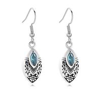 ZEZILE Teardrop Cremation Earrings for Ashes Crystal Eyes Memorial Jewelry Urns Pendants Keepsake Ashes Holder Gift for Women Girl