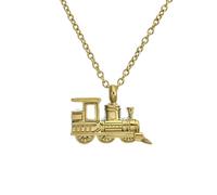 ZEZILE Train-Shaped Cremation Necklace for Ashes - Stainless Steel Memorial Urn Pendant - Keepsake Jewelry to Hold Human Ashes