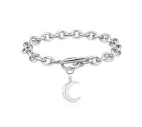 ZEZILE Urn Bracelet for Ashes Moon Cremation Jewelry for Ash Stainless Steel Keepsake Memorial Urn Jewelry Ashes Pendant for Women Men