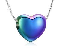 ZEZILE Urn Necklace for Ashes Small Heart Cremation Jewelry Stainless Steel Ashes Pendant for Women Men Heart Keepsake Memorial Jewelry