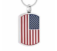 ZEZILE Urn Necklace for Ashes Square Cremation Jewelry Stainless Steel Ash Pendant for Women Men Keepsake Memorial for Jewelry