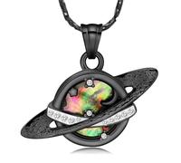ZEZILE Urn Necklace for Women Men Cremation Jewelry for Ashes Moon/Star Memorial Pendant Keepsake Gift