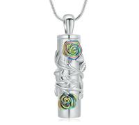 ZEZILE Urn Necklaces for Ashes for Women Men Memorial Lockets Pendant Engraved Always in my Mind Forever in my