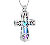 ZEZILE Urn Necklaces for Ashes for Women Men Memorial Lockets Pendant Engraved Always in my Mind Forever in my